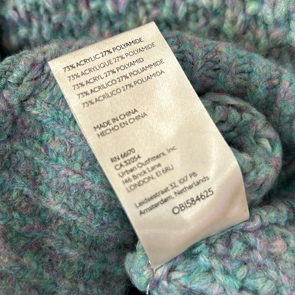 NWOT Free People Mini Sweater Dress / Slouchy Oversized Chunky Knit Z394 - Picture 7 of 7